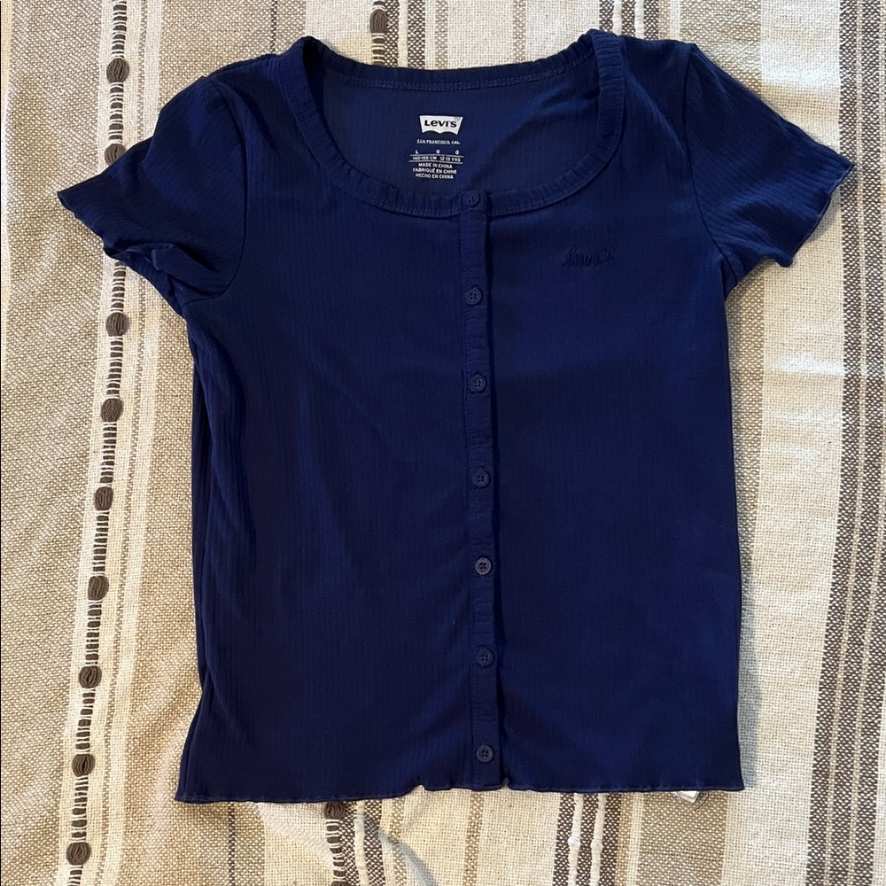 Levi's Dark Blue Short Sleeve Shirt